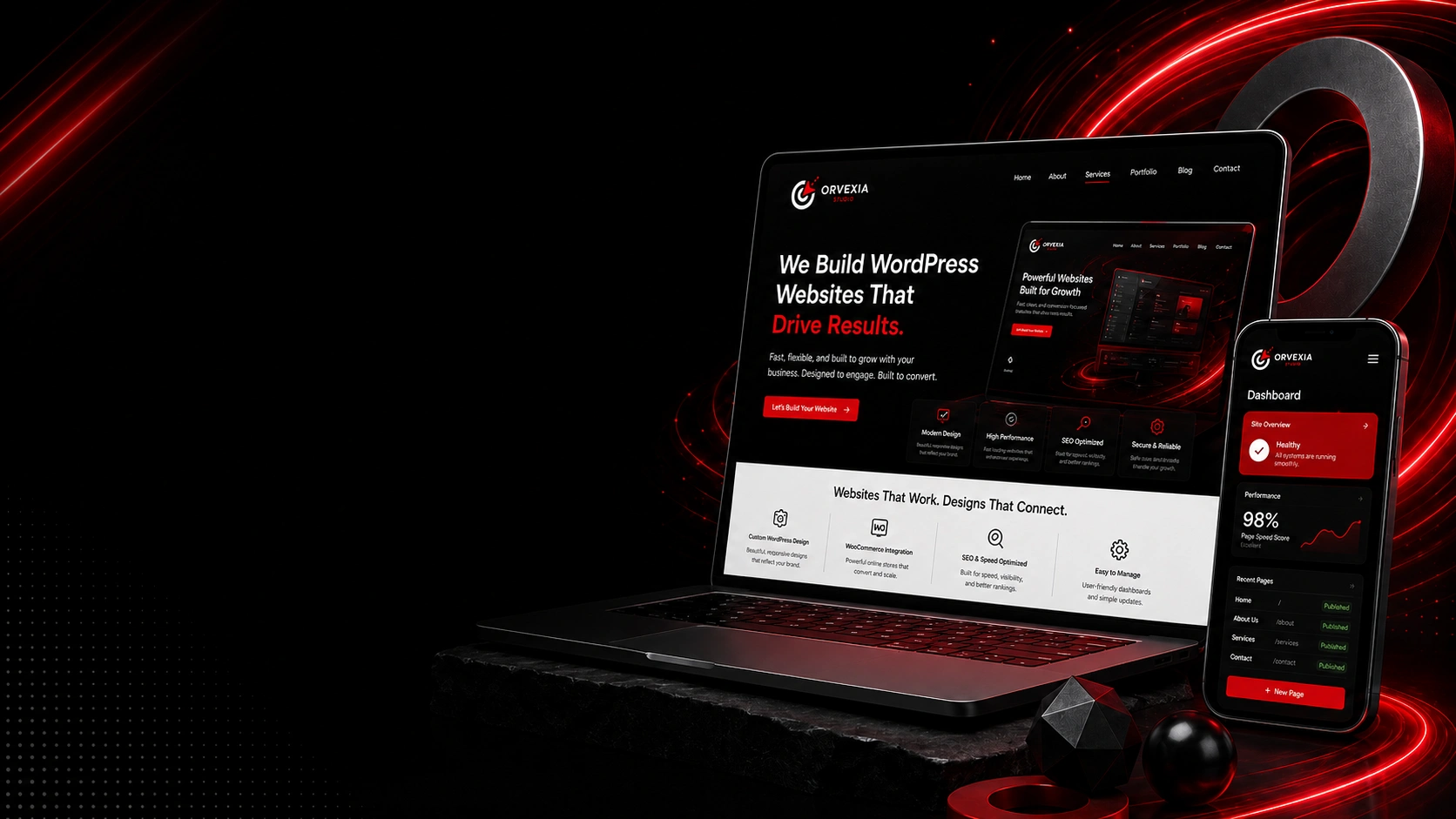 Web Development Services by Orvexia Studio
